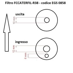 FCCATERFIL-R38 Terminter Active carbon replacement filter out 10mm