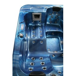 Rectangular hydromassage hot tub outdoor 3 seats 210x160x79cm