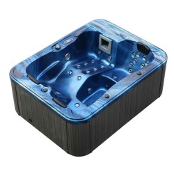 Rectangular hydromassage hot tub outdoor 3 seats 210x160x79cm