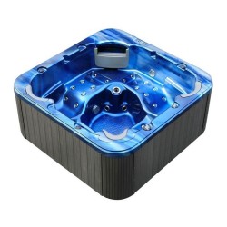 Square whirlpool hot tub outdoor 5 seats 215x215x93cm